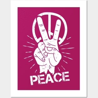 Peace Hand Fingers Posters and Art